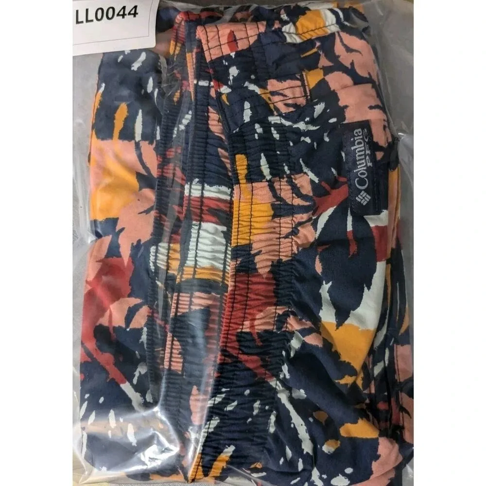 Columbia‎ PFG Fishing Shorts Mens XL Multi-Color Tropical Leaf Omni-Shade 6